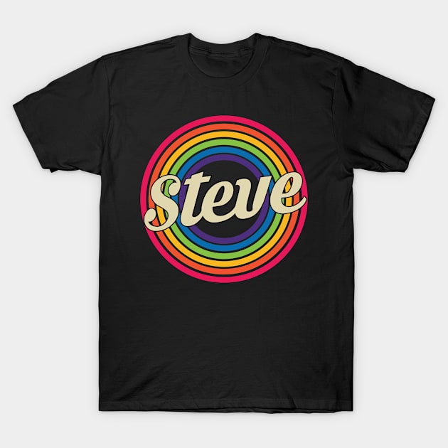 Steve - Retro Rainbow Style T-Shirt by MaydenArt